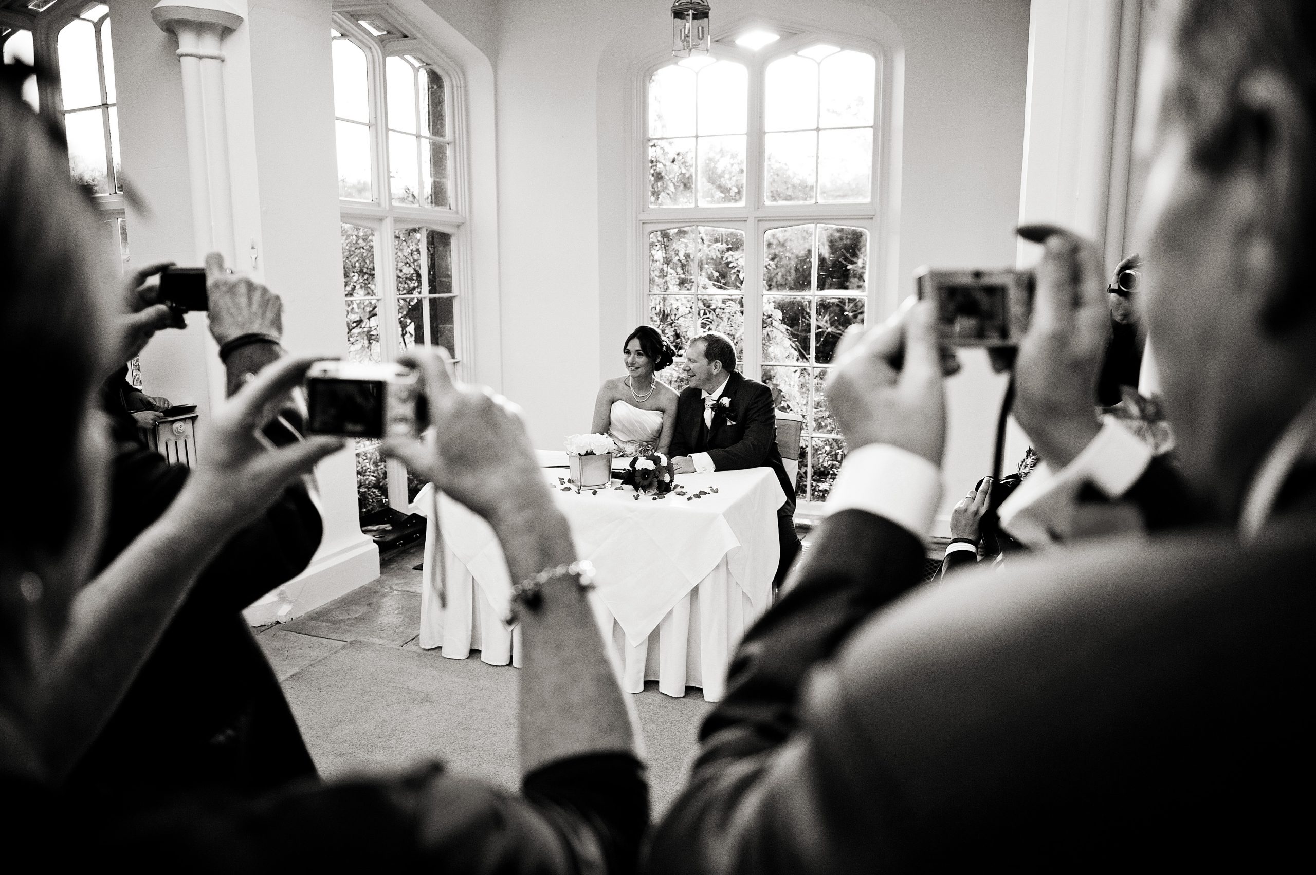 Signing the register at St Audries Park